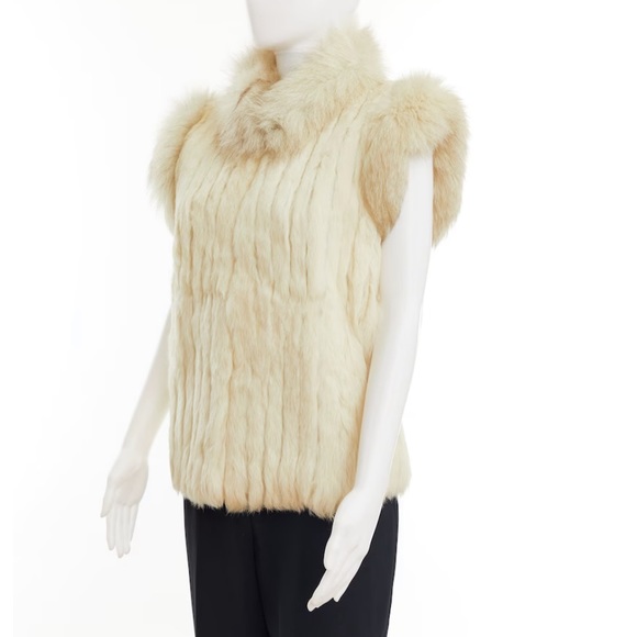 70’s rabbit fur vest / M/L - Picture 2 of 10